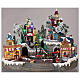 Christmas village with shops, moving elements, lights and music 35x45x35 cm s2