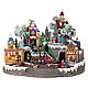 Christmas village train and shops movement lights music 35x45x35 s1