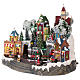 Christmas village train and shops movement lights music 35x45x35 s3