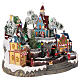 Christmas village train and shops movement lights music 35x45x35 s4