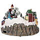 Christmas village train and shops movement lights music 35x45x35 s5