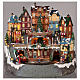 Christmas village with moving elements, lights and music 40x40x35 cm s2