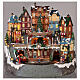 Christmas village town and moving train lights music 40x40x35 cm s2