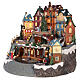 Christmas village town and moving train lights music 40x40x35 cm s3