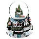 Christmas snow ball with village and train h. 17 cm s1