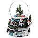 Christmas snow ball with village and train h. 17 cm s3