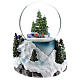 Christmas snow ball with village and train h. 17 cm s5