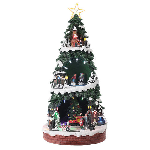 Weihnachtsbaum mit Eisbahn, 40x20x20 cm 1