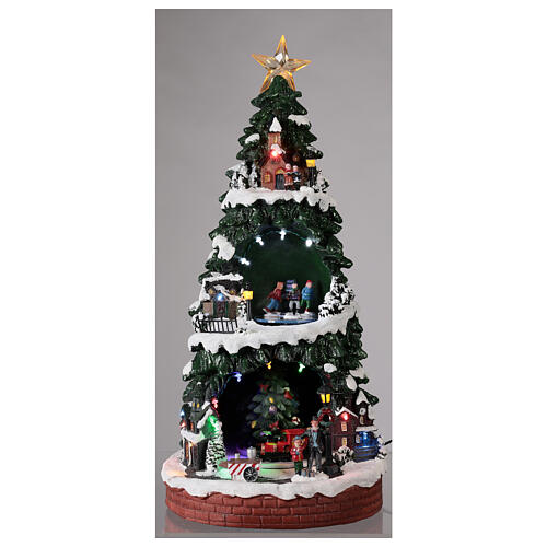 Weihnachtsbaum mit Eisbahn, 40x20x20 cm 2