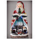 Pai Natal cenário natalino em miniatura com estação ferroviária, movimento e música, 25x20x45 cm s2