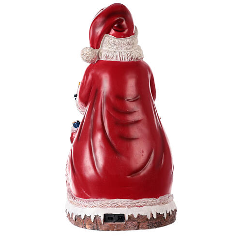 Santa Claus Christmas village music train station, 25x20x45 cm 5