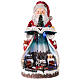 Santa Claus Christmas village music train station, 25x20x45 cm s1