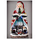 Santa Claus Christmas village music train station, 25x20x45 cm s2