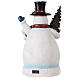 Pupazzo di neve Natalizio area pattinaggio e treno 45x20x25 cm s5
