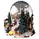 Spieluhr als Schneekugel mit Winterlandschaft und Lichtern, 25x20x25 cm s3