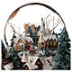 Spieluhr als Schneekugel mit Winterlandschaft und Lichtern, 25x20x25 cm s6