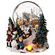 Snow globe winter village music lights 25x20x25 cm s1