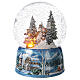 Christmas snow globe snowman children music 20x15x15 cm s3