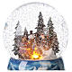 Boule à neige bonhomme de neige et enfants boîte musicale 20x15x15 cm s2