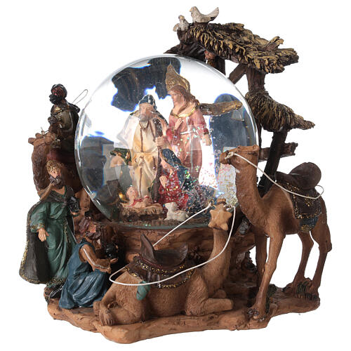 Bola de vidrio Natividad ángel carillón Astro del Cielo 20x20x15 cm 3