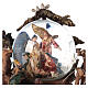 Nativity snow globe angel music Silent Night 20x20x15 cm s2
