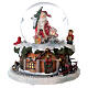 Boule à neige verre Père Noël train boîte musicale 15x15x15 cm s1