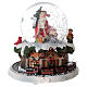 Boule à neige verre Père Noël train boîte musicale 15x15x15 cm s2