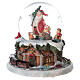 Boule à neige verre Père Noël train boîte musicale 15x15x15 cm s3