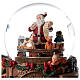 Weihnachtsspieluhr aus Glas mit Weihnachtsmann, 25x25x15 cm s4