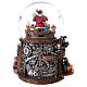 Fabbrica Babbo Natale sfera vetro carillon 25x25x15 cm s7
