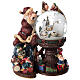 Carillon palla vetro Babbo Natale mappamondo 25x25x20 cm s1