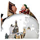 Carillon palla vetro Babbo Natale mappamondo 25x25x20 cm s7
