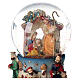 Globo de neve de vidro Natividade e Reis Magos com caixa de música, 14,5x10x10 cm s2