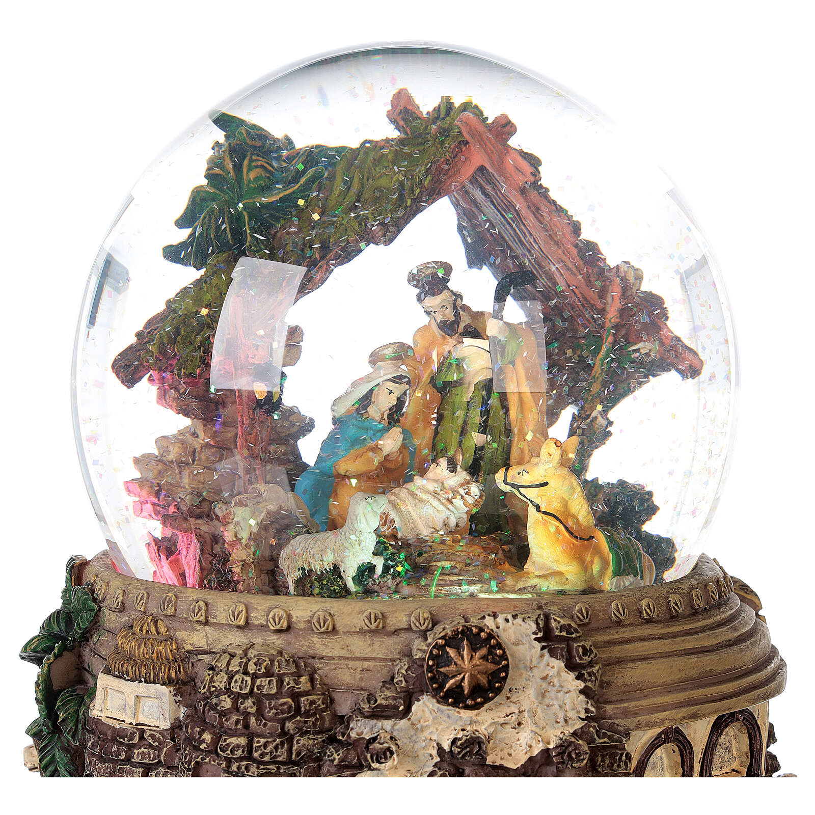 Glitter snow globe Nativity scene music 20x20x20 cm | online sales on ...