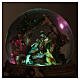 Esfera purpurina vidrio Natividad belén carillón 20x20x20 cm s6