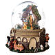Globo de vidro com glitter figuras Natividade e presépio caixa de música, 20x19x19 cm s3