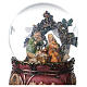 Boule à neige verre paillettes Nativité boîte musicale 15x10x10 cm s2