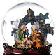 Boule à neige verre paillettes Nativité boîte musicale 15x10x10 cm s6