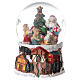 Weihnachtsspieluhr aus Glas mit Weihnachtsmann, 15x10x10 cm s1