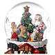 Weihnachtsspieluhr aus Glas mit Weihnachtsmann, 15x10x10 cm s2