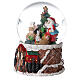 Weihnachtsspieluhr aus Glas mit Weihnachtsmann, 15x10x10 cm s3