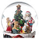 Weihnachtsspieluhr aus Glas mit Weihnachtsmann, 15x10x10 cm s4