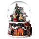 Weihnachtsspieluhr aus Glas mit Weihnachtsmann, 15x10x10 cm s5