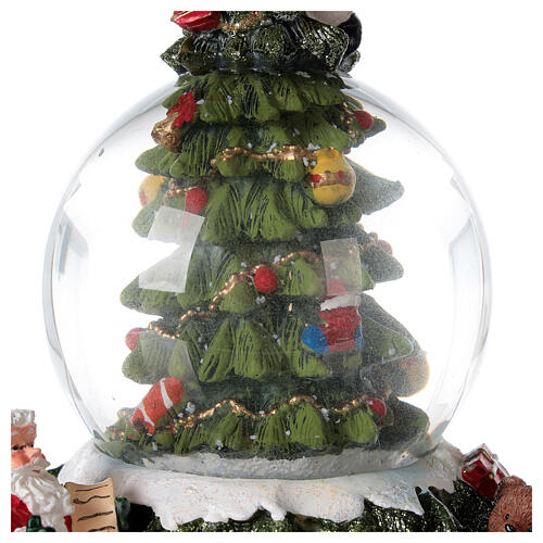 Weihnachtsspieluhr aus Glas mit Weihnachtsbaum und Musik, 15x10x10 cm 6