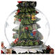 Weihnachtsspieluhr aus Glas mit Weihnachtsbaum und Musik, 15x10x10 cm s6
