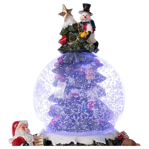 Christmas tree snow globe Santa music 15x10x10 cm 2