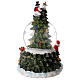 Christmas tree snow globe Santa music 15x10x10 cm s8