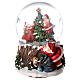 Weihnachtsspieluhr aus Glas mit geschmücktem Weihnachtsbaum, 15x10x10 cm s1