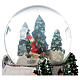 Weihnachtsspieluhr aus Glas mit Schlittschuhfahrern, 15x15x15 cm s4