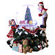 Weihnachtsspieluhr aus Glas mit Glitzer Baum und Kindern, 20x20x20 cm s1
